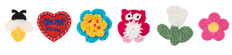 Custom Crochet-Style Patches – Unique Handmade Designs