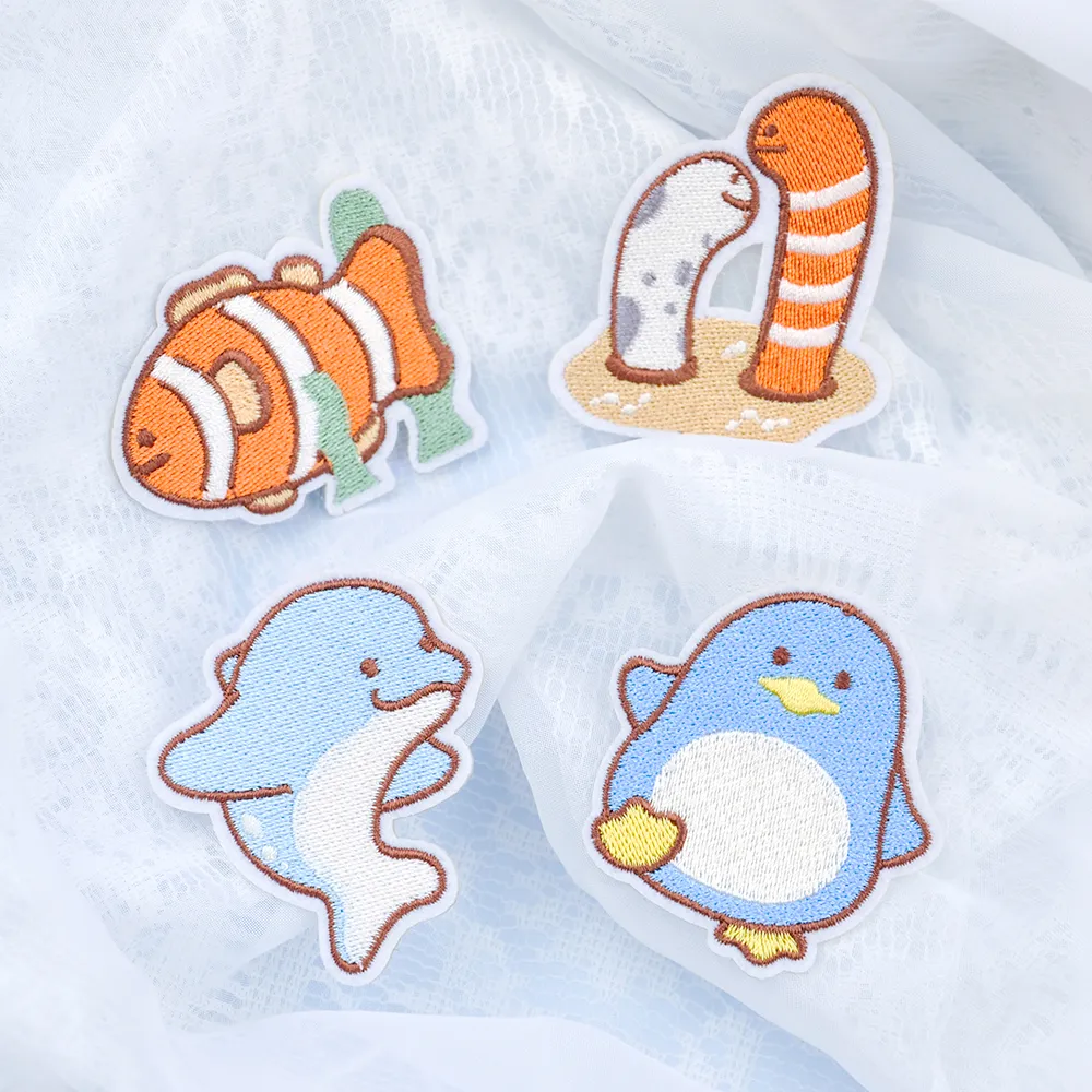 Ocean Flat Embroidery Patch for Unique Apparel Decoration