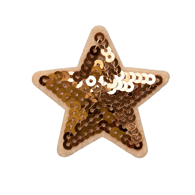 Sequin Embroidery Patch Set with Stars and Hearts - DIY Crafting Essentials