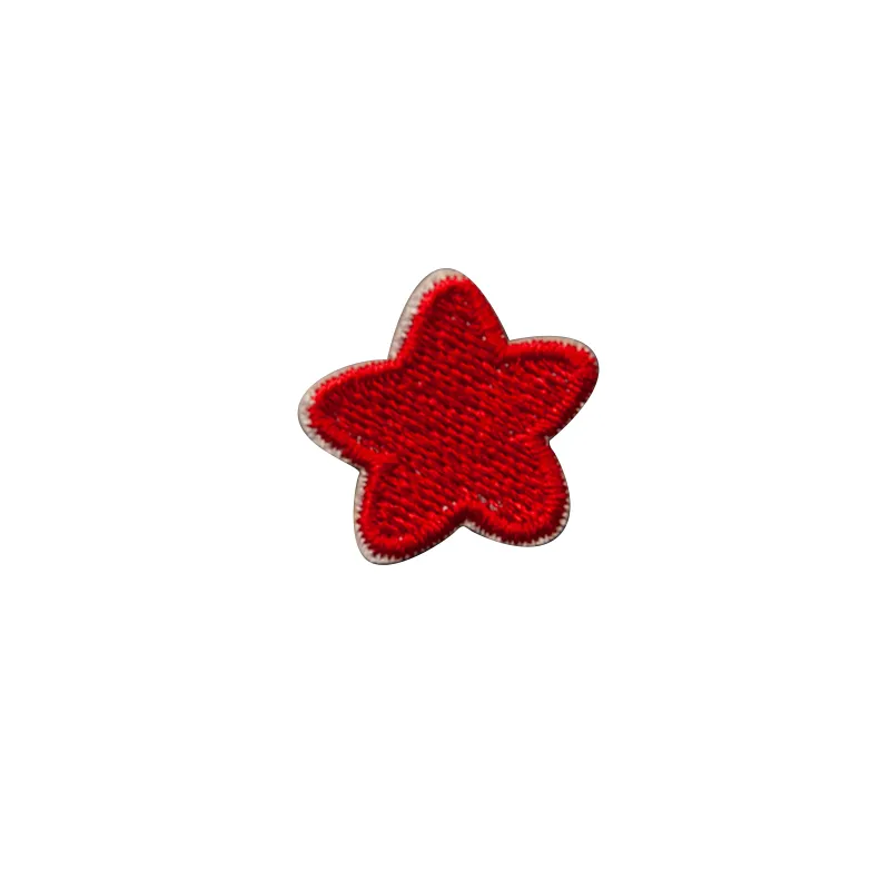 Small Five-Pointed Stars & Hearts Embroidery - Flat Design - Image 2