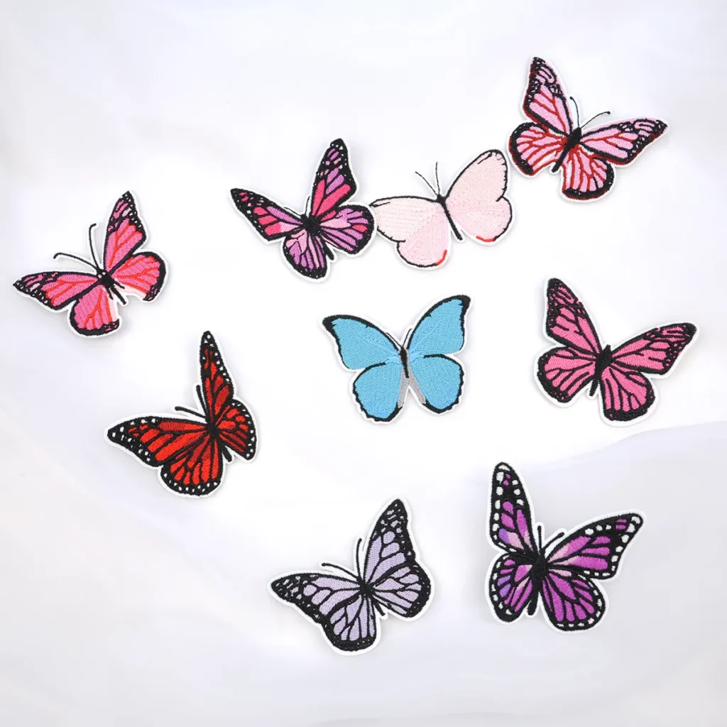 Stunning Butterfly Flat Embroidery - Vibrant & Elegant Design