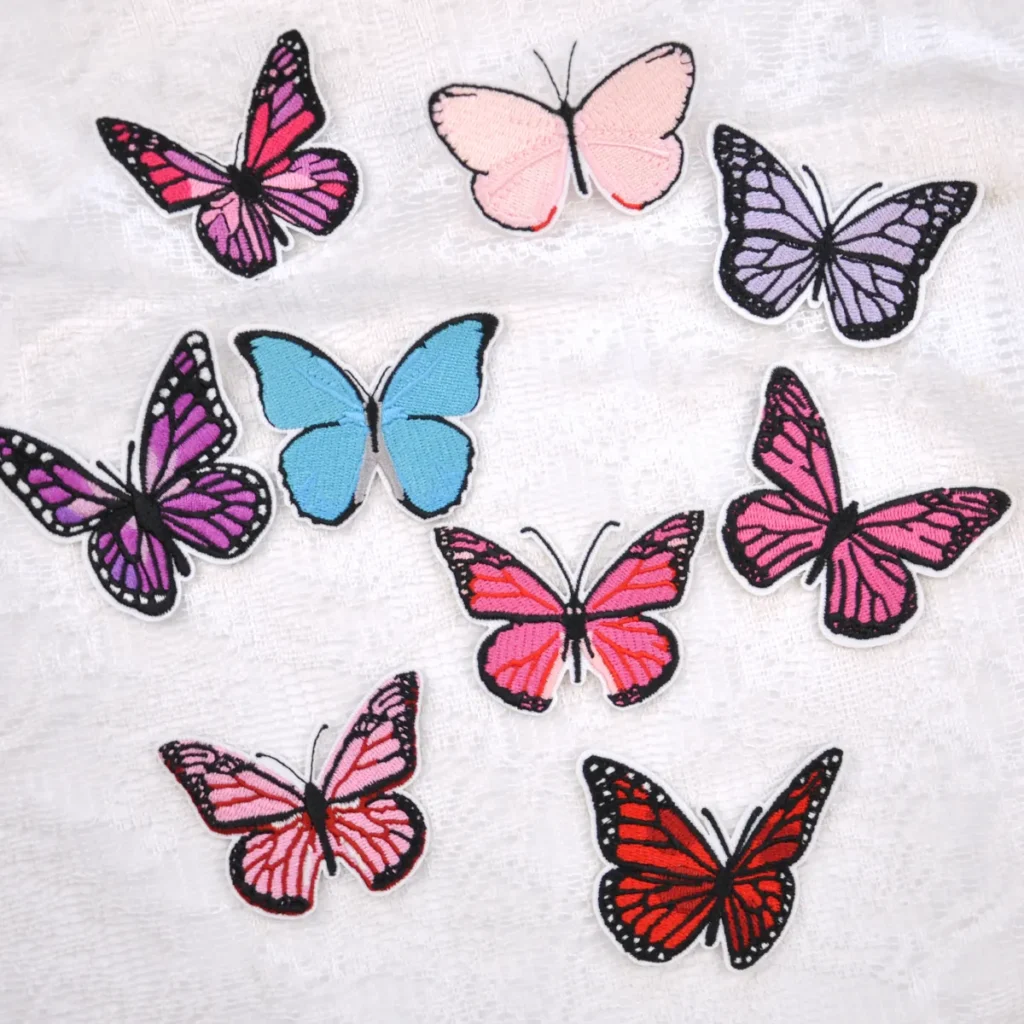Stunning Butterfly Flat Embroidery - Vibrant & Elegant Design