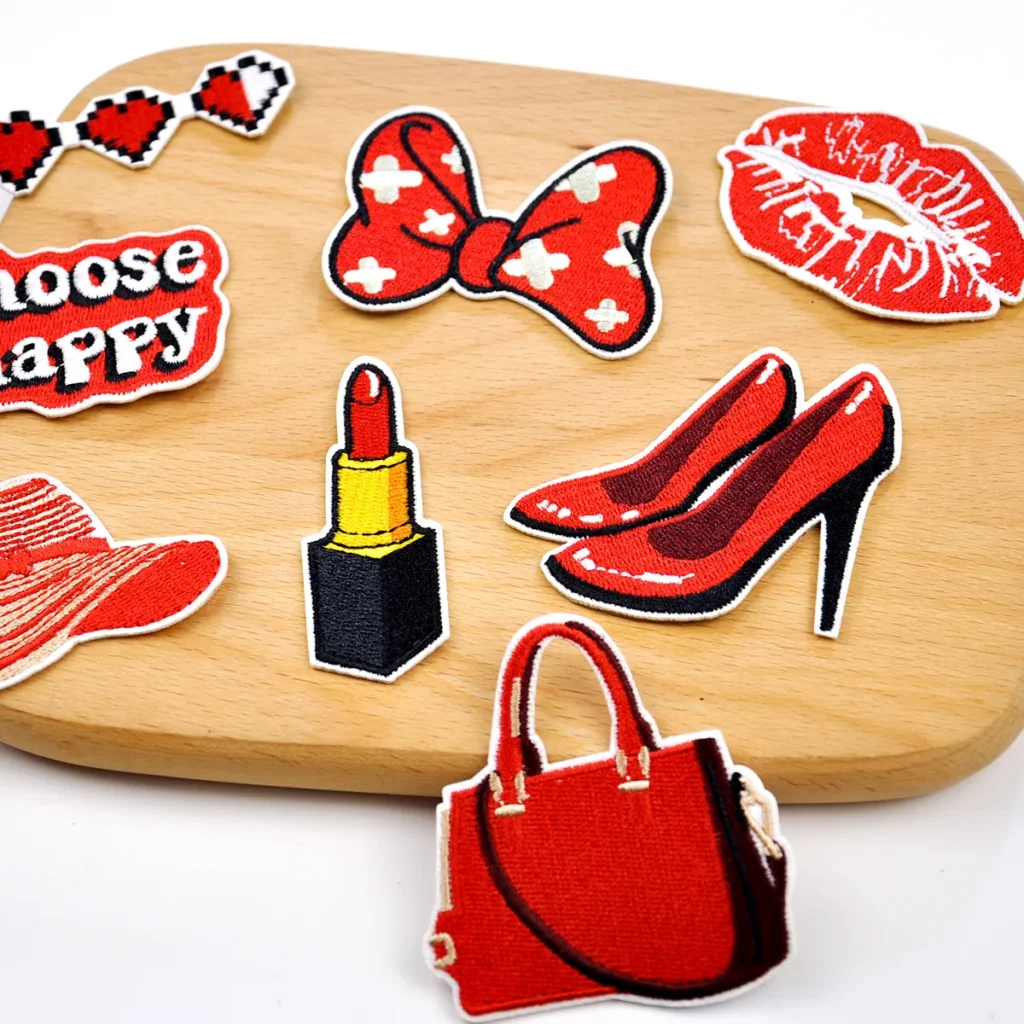 Vibrant Red Flat Embroidery: Stylish and Eye-Catching Design