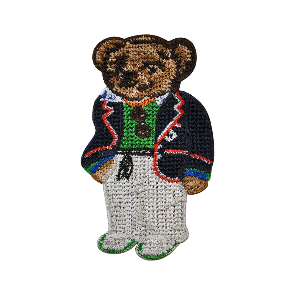 Traveling Bear Flat Embroidery Patch - Unique Design - Image 5
