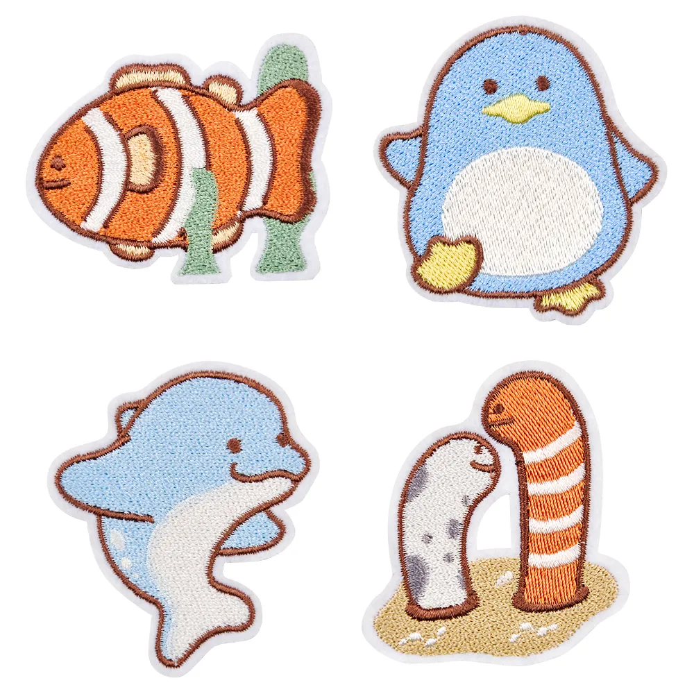 Ocean Flat Embroidery Patch for Unique Apparel Decoration